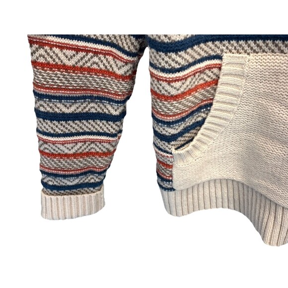 Toad & Co Women Hoodie Sweater Medium Striped Lambswool Zip Pockets Cozy Outdoor - Picture 4 of 11